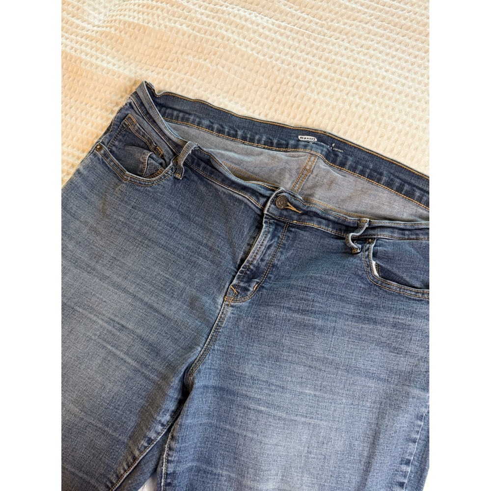 Old Navy Standard Jeans Womens 18 Blue Medium Wash Stretch Straight Leg